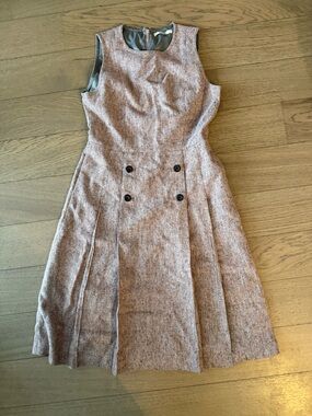 Fossil pink-gray Tweed Sleeveless A-Line Dress